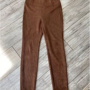 Laundry By Shelli Segal Brown Suede Leggings